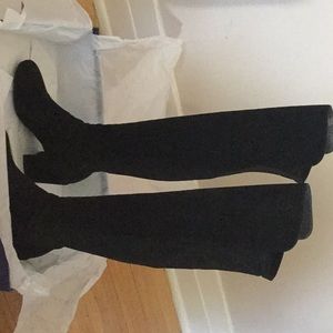 Stuart Weitzman chunky heel over knee boots